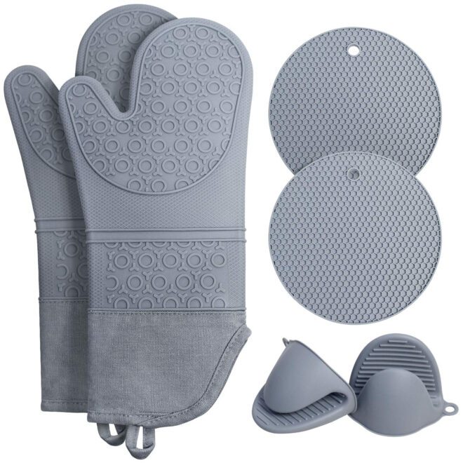 anti hot silicone glove for baking
