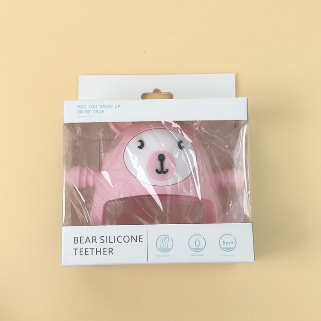bear shaped baby teething toy