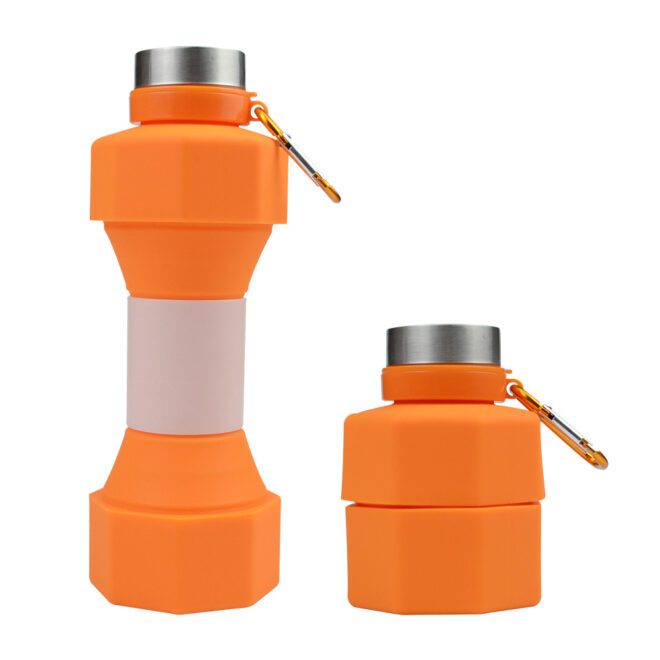 dumbbell shaped silicone water bottle