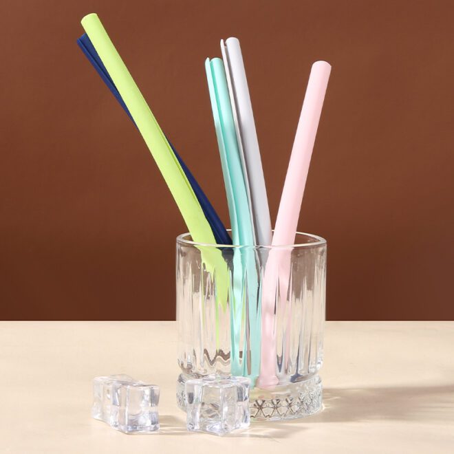 silicone open close straw
