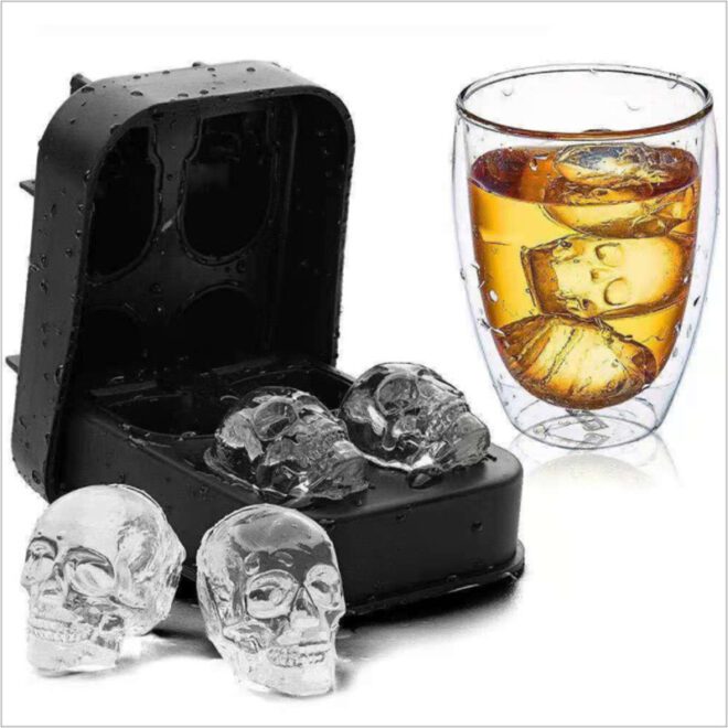 BPA free silicone skull ice maker
