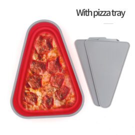 Custom collapsible silicone food storage containers for pizza