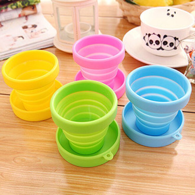 Custom Logo Silicone Folding Water Cup from Factory