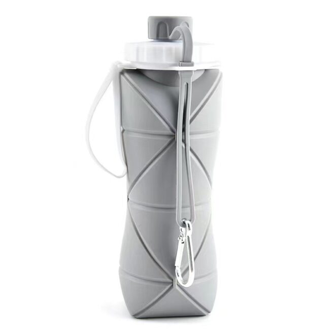 Customizable silicone foldable water bottles available in bulk quantities
