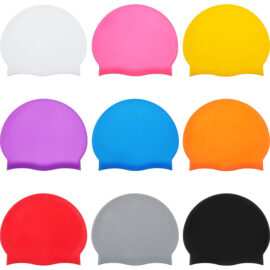 Factory custom size logo silicone swim cap