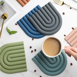 custom colorful silicone cup coaster