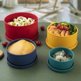 Custom silicone containers different size silicone bento box wholesale