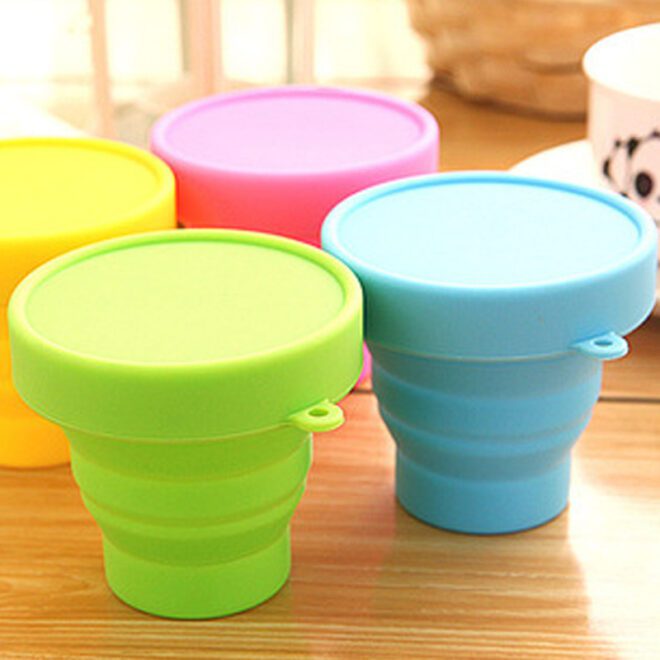 Personalized Collapsible Silicone Water Cup with Custom Logo