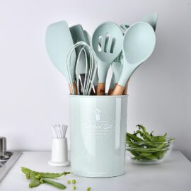 wholesale 11pcs silicone utensil with bucket