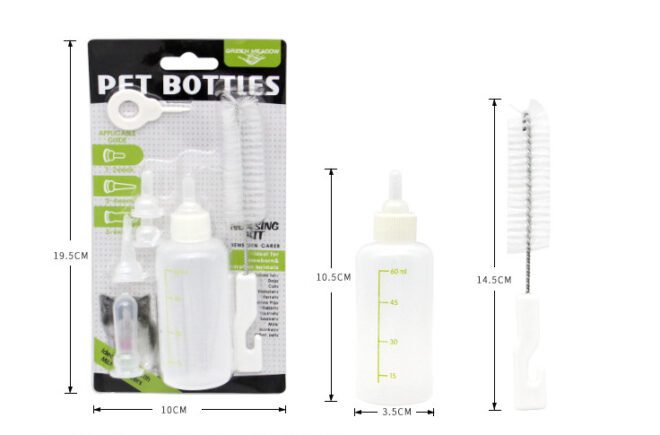 custom logo pet silicone milk bottle set
