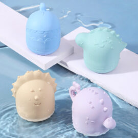 Factory Custom Baby Water Bath Silicone Toys Animal Shape