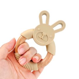 Baby silicone teether chewable anti-eating hand artifact teething toys