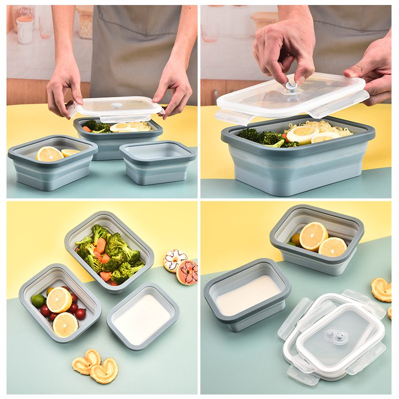 collapsible silicone bento box