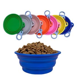 New silicone collapsible dog bowl with carabiner