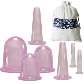 Customizable 7-piece health massage silicone facial cupping set wholesale