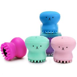 Jellyfish and octopus shaped silicone face brush