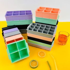 Factory wholesale various specifications of silicone ice tray molds with lids
