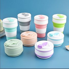 BPA free coffee cup portable silicone collapsible cup wholesale