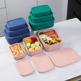 Microwaveable food grade silicone custom lunch box wholesale