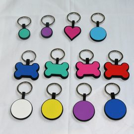 Multi-color double-sided silicone dog tags with printable logo pattern and number custom dog tags