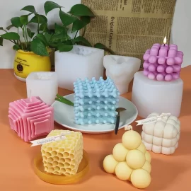 Factory custom silicone 3D molds colorful and creative silicone candle molds wholesale