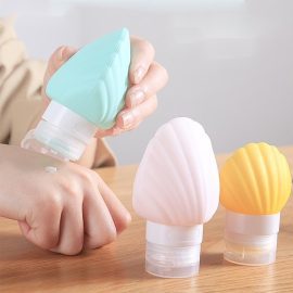 2024 New Portable silicone travel bottle shampoo and shower gel dispensing bottle